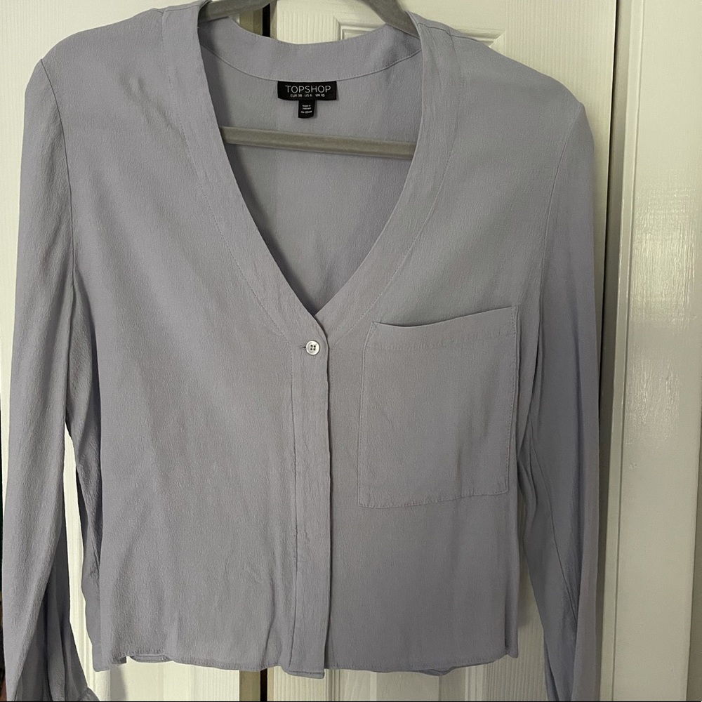 Topshop cropped button down
